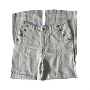 NWT Women’s Sundance 100% Linen Oaklee Easy Wide Leg Pants